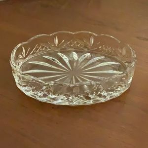 “Crystal”/Glass Soap Clear Dish/Jewelry Holder